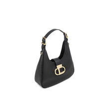 將圖片載入圖庫檢視器 LOEKA Gota M 都會知性黑色馬鞍肩背包