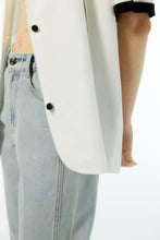 將圖片載入圖庫檢視器 EMKM 夏季線條白色夾克