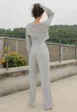 將圖片載入圖庫檢視器 CONCHWEAR 甜美短版鈕扣罩衫寬褲套裝 2色