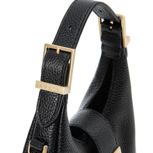 將圖片載入圖庫檢視器 LOEKA Gota S 都會知性黑色迷你馬鞍肩背包