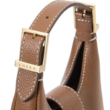 將圖片載入圖庫檢視器 LOEKA Gota S 都會知性棕色迷你馬鞍肩背包