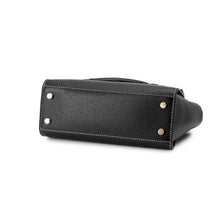 將圖片載入圖庫檢視器 LOEKA Fave 牛皮荔枝紋黑色手提肩背包
