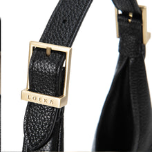 將圖片載入圖庫檢視器 LOEKA Gota M 都會知性黑色馬鞍肩背包