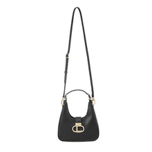 將圖片載入圖庫檢視器 LOEKA Gota M 都會知性黑色馬鞍肩背包