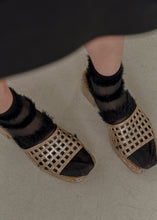 將圖片載入圖庫檢視器 HEAVENLY JELLY Wedge Glitter 金色高跟果凍鞋