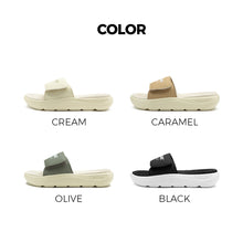 將圖片載入圖庫檢視器 AKIII CLASSIC Dual Cushioning Slide 三重軟墊奶油色拖鞋
