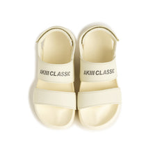 將圖片載入圖庫檢視器 AKIII CLASSIC Quick Slide VER.2 鞋跟魔鬼氈奶油色拖鞋