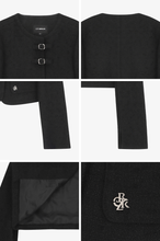 將圖片載入圖庫檢視器 CITYBREEZE 優雅雙扣小香風毛呢外套 (2色可選_象牙白/黑色)