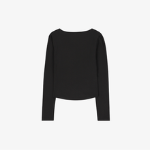 將圖片載入圖庫檢視器 CITYBREEZE 法式慵懶抓皺長袖上衣 (2色可選_黑色/白色)