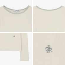 將圖片載入圖庫檢視器 CITYBREEZE 活力撞色滾邊長袖上衣 (3色可選_深藍色/象牙白/條紋)