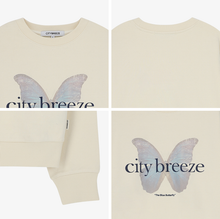 將圖片載入圖庫檢視器 CITYBREEZE 個性蝴蝶圖案大學T (3色可選_深藍色/花灰色/奶油色)