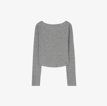 將圖片載入圖庫檢視器 CITYBREEZE 方領排釦造型長袖上衣 (4色可選_白色/灰色/米色/黑色)