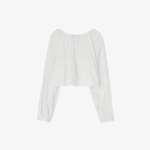 將圖片載入圖庫檢視器 CITYBREEZE 清新V領抓皺上衣 (2色可選_白色/天空藍)
