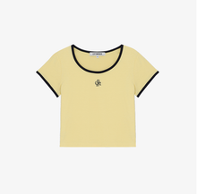 將圖片載入圖庫檢視器 CITYBREEZE 撞色修身短袖上衣 (7色可選_黑色/深藍色/白色/黃色/粉色/紅色/天空藍)