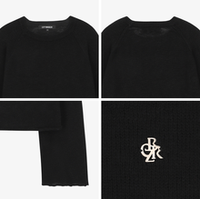 將圖片載入圖庫檢視器 CITYBREEZE 落肩寬鬆透膚針織上衣 (2色可選_黑色/白色)