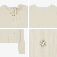 將圖片載入圖庫檢視器 CITYBREEZE 簡約綁帶兩件式針織套裝 (3色可選_黑色/橄欖綠/奶油色)