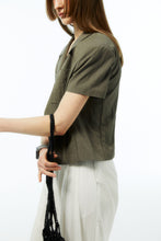 將圖片載入圖庫檢視器 EMKM 不對稱V領灰色縫線夾克