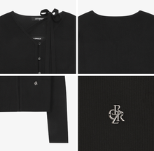 將圖片載入圖庫檢視器 CITYBREEZE 簡約綁帶兩件式針織套裝 (3色可選_黑色/橄欖綠/奶油色)