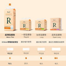 將圖片載入圖庫檢視器 RAEL 100%有機純棉 0.5mm超薄型15cm護墊 (1包)