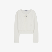 將圖片載入圖庫檢視器 CITYBREEZE 簡約修身綁帶兩件式針織套裝 (3色可選_黑色/白色/卡其色)