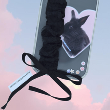 將圖片載入圖庫檢視器 SECOND UNIQUE NAME 黑兔蕾絲綁帶透明保護殼 (Clear Case)