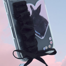將圖片載入圖庫檢視器 SECOND UNIQUE NAME 黑兔蕾絲綁帶透明保護殼 (Clear Case)