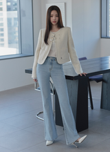 將圖片載入圖庫檢視器 CITYBREEZE 優雅雙扣小香風毛呢外套 (2色可選_象牙白/黑色)