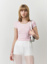 將圖片載入圖庫檢視器 CITYBREEZE 撞色修身短袖上衣 (7色可選_黑色/深藍色/白色/黃色/粉色/紅色/天空藍)