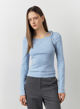 將圖片載入圖庫檢視器 CITYBREEZE 多層次造型長袖上衣 (3色可選_黑色/白色/天空藍)