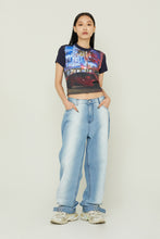 將圖片載入圖庫檢視器 TARGETTO City Light 城市霓虹深藍色短版T恤