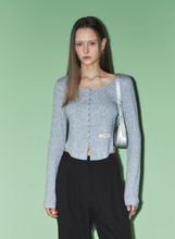 將圖片載入圖庫檢視器 CITYBREEZE 方領排釦造型長袖上衣 (4色可選_白色/灰色/米色/黑色)