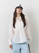 將圖片載入圖庫檢視器 CITYBREEZE 雙口袋天絲襯衫 (4色可選_黑色/白色/天空藍/檸檬黃)