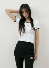 將圖片載入圖庫檢視器 CITYBREEZE 撞色修身短袖上衣 (7色可選_黑色/深藍色/白色/黃色/粉色/紅色/天空藍)