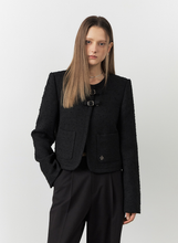 將圖片載入圖庫檢視器 CITYBREEZE 優雅雙扣小香風毛呢外套 (2色可選_象牙白/黑色)