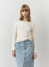 將圖片載入圖庫檢視器 CITYBREEZE 活力撞色滾邊長袖上衣 (3色可選_深藍色/象牙白/條紋)