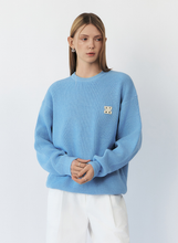 將圖片載入圖庫檢視器 CITYBREEZE LOGO燙布貼八字針織毛衣 (7色可選_象牙白/卡其色/淺綠色/天空藍/灰色/深藍色/黑色)