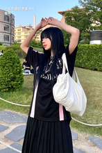 將圖片載入圖庫檢視器 FALLETT Sport Club 足球黑粉撞色短袖T恤