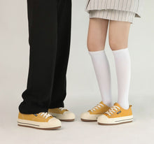 將圖片載入圖庫檢視器 POSE GANCH Musubi 黃色厚底帆布鞋