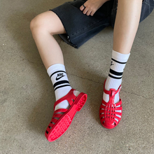 將圖片載入圖庫檢視器 THANK YOU SHOES MUCH 羅馬編織紅色涼鞋