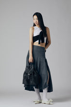 將圖片載入圖庫檢視器 MARHEN.J Scarlet 黑色尼龍抽繩後背包