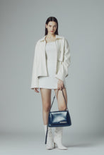 將圖片載入圖庫檢視器 MARHEN.J Elly 簡約都會藍色皮革肩背包