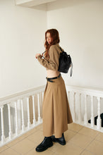 將圖片載入圖庫檢視器 MARHEN.J Leanna 黑色抽繩尼龍後背包