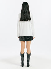 將圖片載入圖庫檢視器 FALLETT Deux Nero 黑貓白色長袖上衣