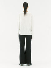將圖片載入圖庫檢視器 FALLETT Duex Nero 黑貓洞洞米白色針織毛衣