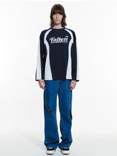 將圖片載入圖庫檢視器 FALLETT Sports Club 運動風藍白撞色長袖上衣 (NMIXX Haewon同款)