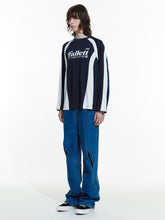 將圖片載入圖庫檢視器 FALLETT Sports Club 運動風藍白撞色長袖上衣 (NMIXX Haewon同款)