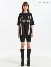 將圖片載入圖庫檢視器 FALLETT Sport Club 足球黑粉撞色短袖T恤
