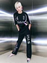 將圖片載入圖庫檢視器 FALLETT Sport Club 足球黑粉撞色短袖T恤