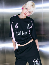 將圖片載入圖庫檢視器 FALLETT Sport Club 足球黑粉撞色短袖T恤