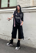 將圖片載入圖庫檢視器 FALLETT Sport Club 足球黑粉撞色短袖T恤